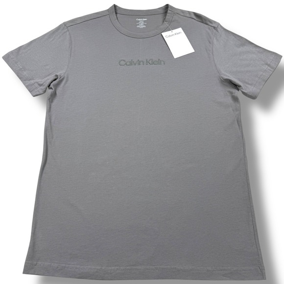 Calvin Klein Other - Calvin Klein Sleep T-Shirt Mens Size Medium M Gray Embroidered Logo Short Sleeve